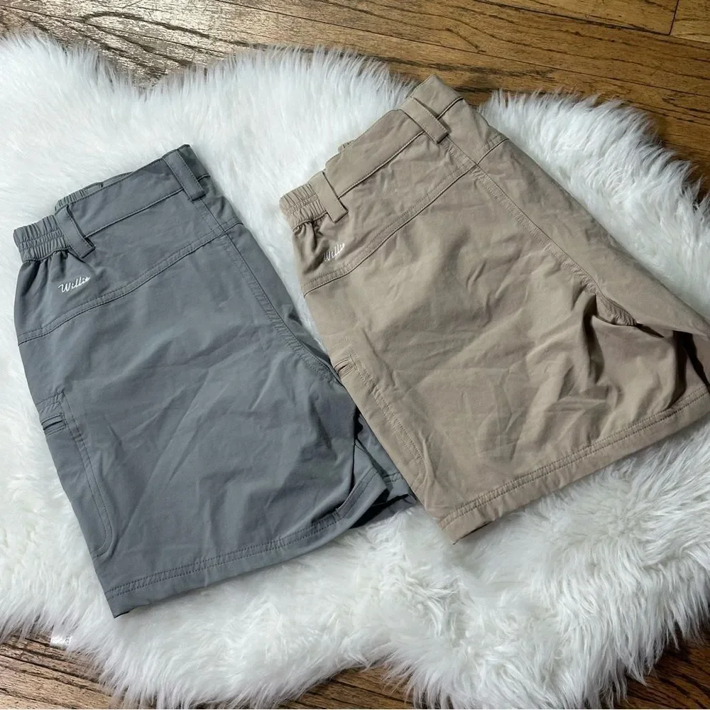 Women's Gray and Tan Shorts